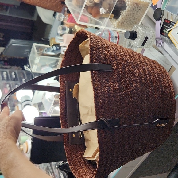 Saint Laurent Panier Bag in Raffia - Picture 6 of 7